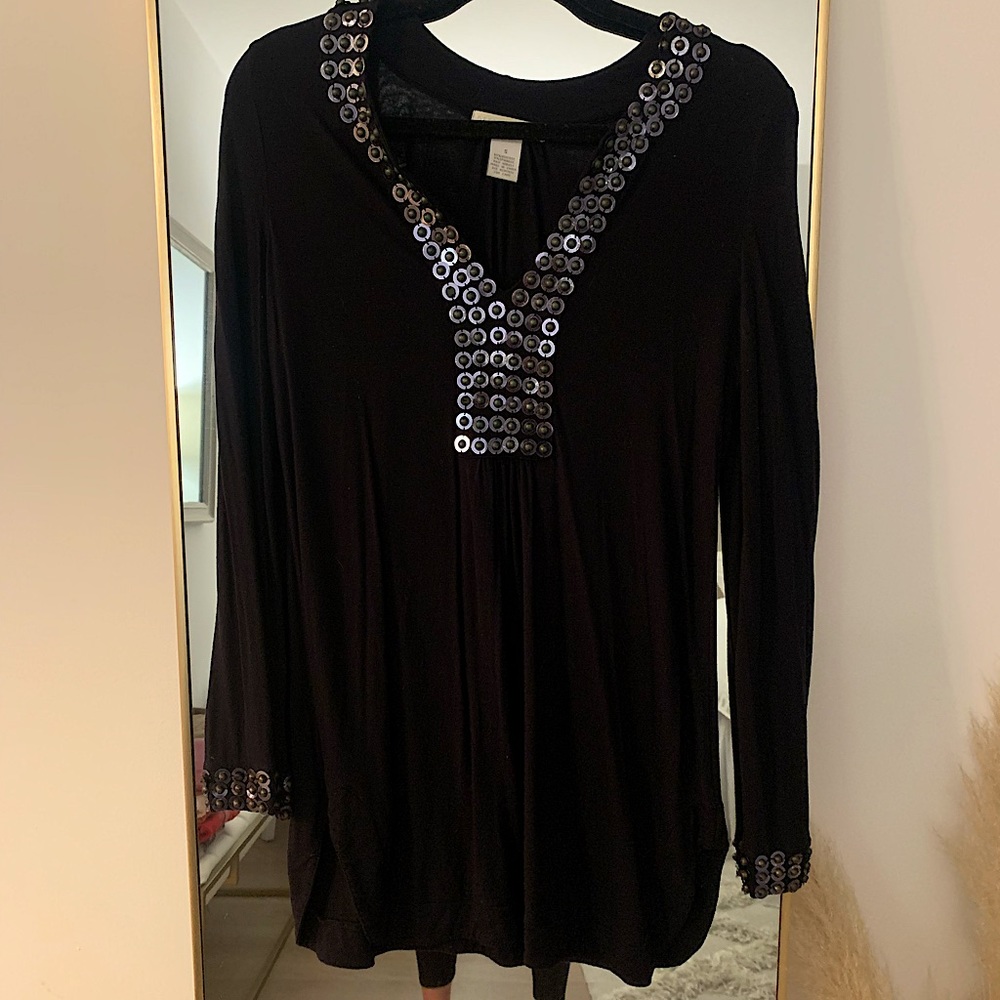 Long Sleeve Embellished Tunic